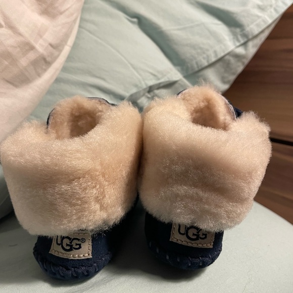 UGG Sheepskin Navy Booties - Picture 2 of 4